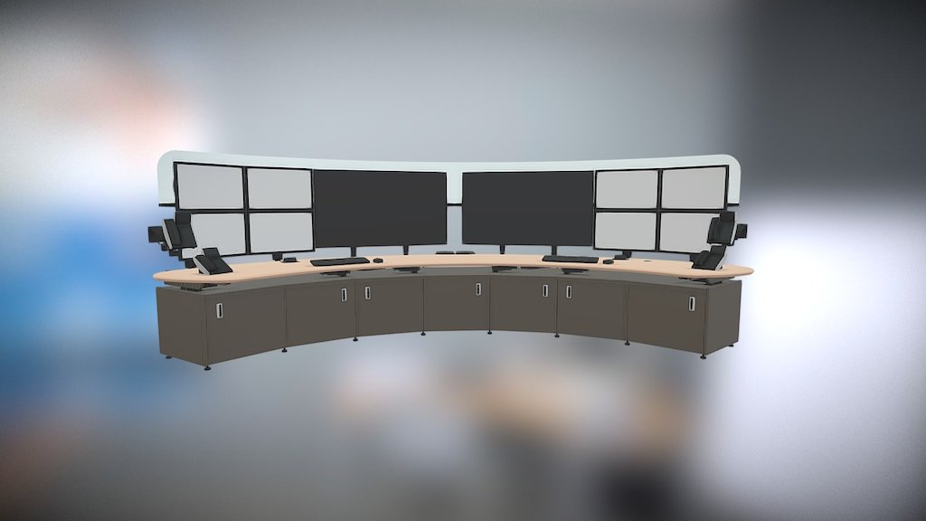Evosite Control Rooms &lsquo;Revolution' Console - Purpose-Built - Revolution Console - Evosite - 3D model by Evosite Control Rooms (@evositecontrolrooms) 3d model