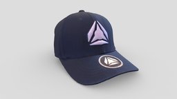Black baseball cap hat, cap, scanned, baseball-cap, realitycapture, photogrammetry