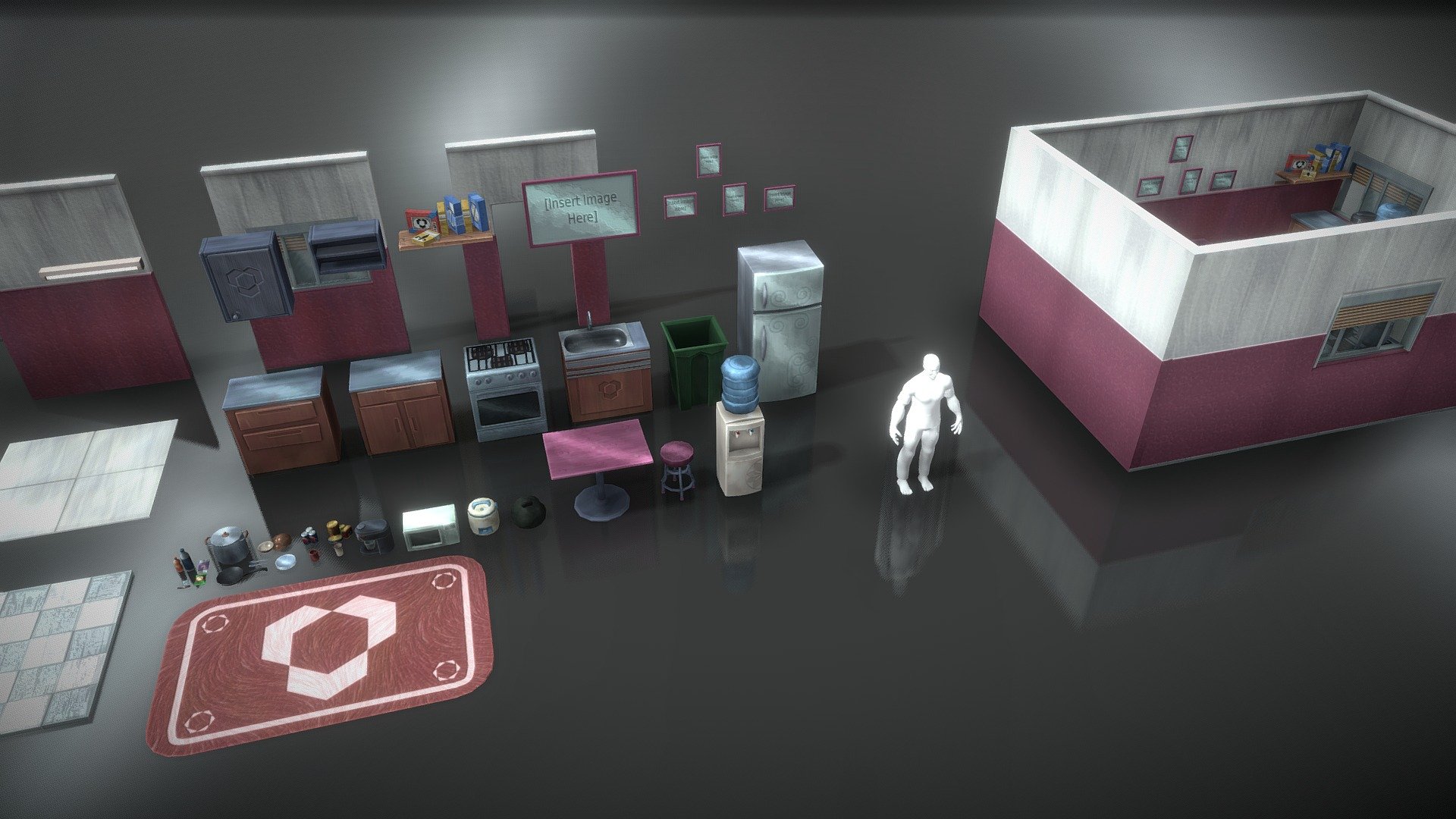 Find various food supplies that fits for your journey. Cook some food and fill your energy before you go for adventure. 
This asset is best for a top-down game. It's already optimized to fits into your scene. So you can also apply this asset to variety of games.
This Package contains :




124 Objects (including the sample scene)

62244 Polygons

62541 Vertices

122910 Tris

For further business or information about 3D Assets, You can contact me on my Instagram. I put the link in my bio. You can also write your comment on my asset post.
Thank you for visiting 3d model