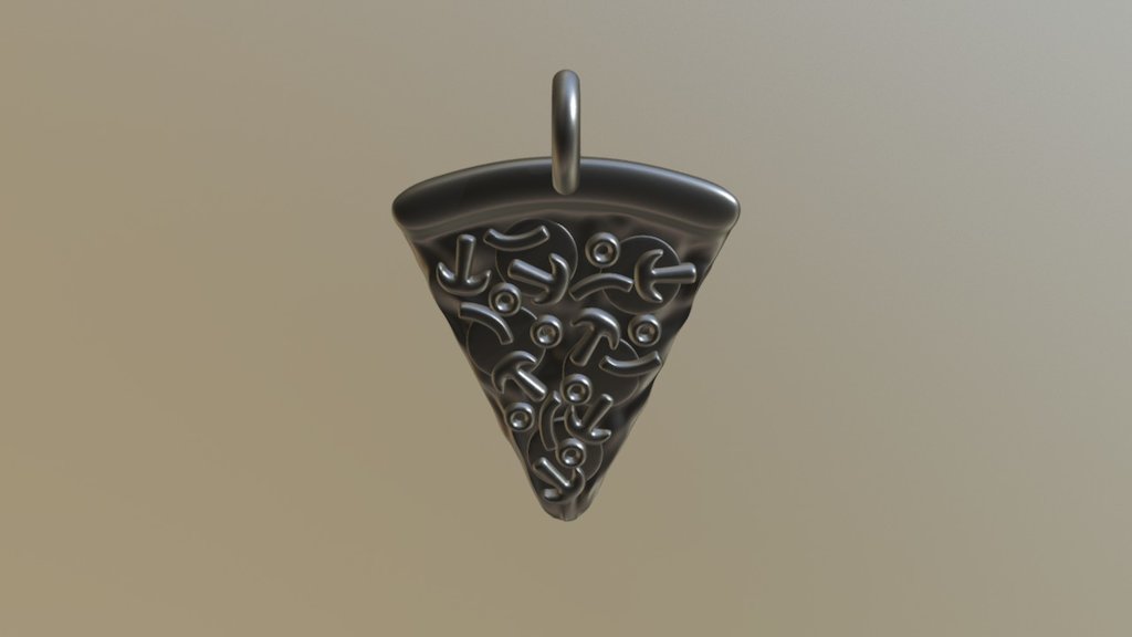 Pizza Pendant - 3D model by Desert Daydreams (@DesertDaydreams) 3d model
