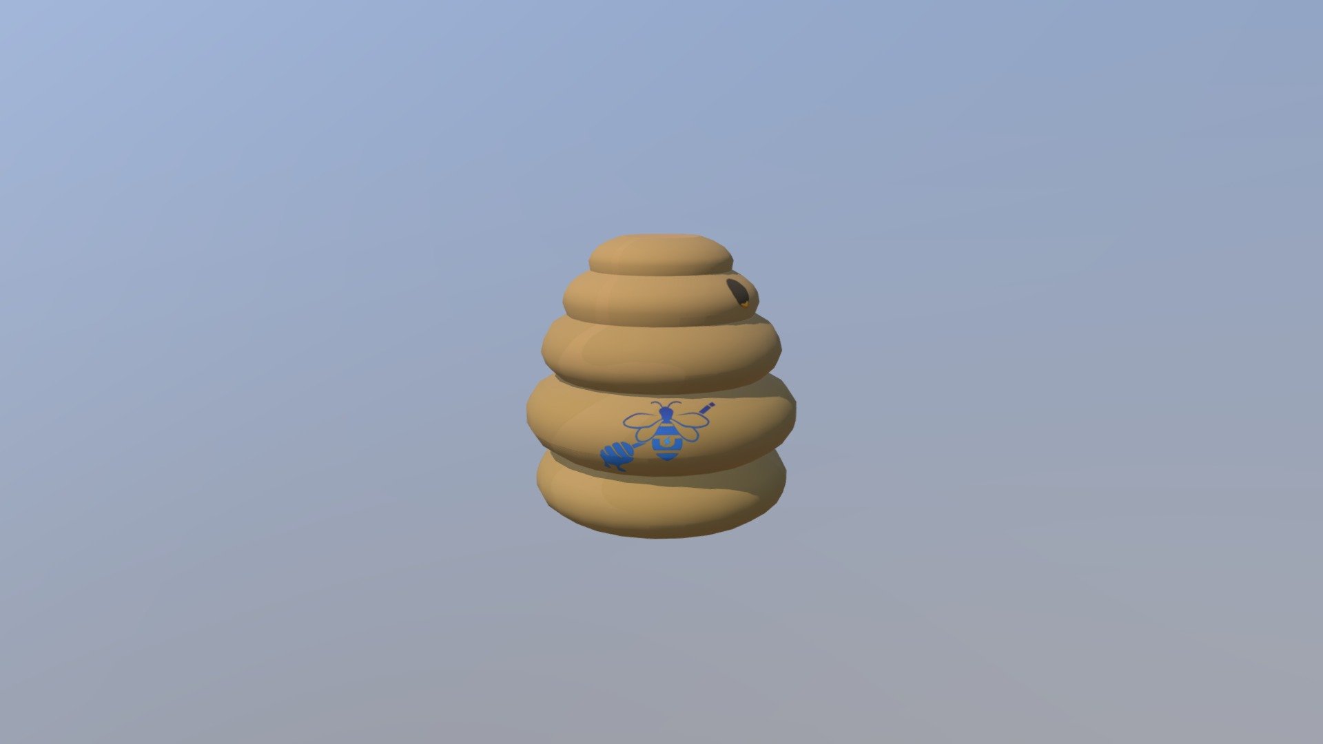 Bee hive closed based, Darryl model 3d model