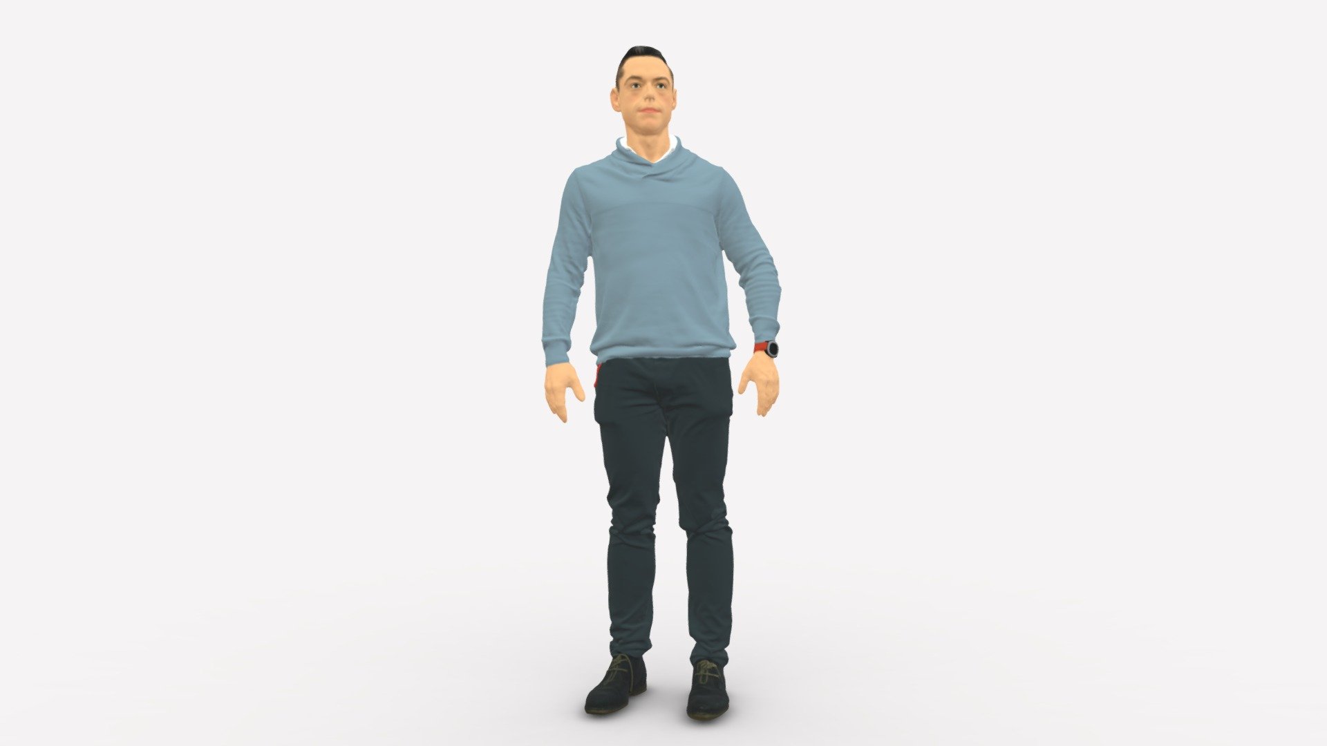 We provide unique 3d scanned models with realistic proportions for closeup and medium-distance views in artworks, paintings and classes. As well as architectural visualization projects.

Main features:




high-end realistic 3d scanned model;

realistic proportions;

highest quality;

low price;

saves you time for more time in landscaping and interiors visualization.

FEATURES 




3d scanned model 

Extremely clean

Edge Loops based

smoothable

symmetrical

professional quality UV map

high level of detail

high resolution textures

real-world scale

system unit: cm

TEXTURES 




Textural Resolution: 4096 x 4096

Color Map

The model is suitable for stereolithography 3d printing 

The model is also ready for fullcolour 3d printing - Man In Blue Suit 0047 - Buy Royalty Free 3D model by 3DFarm 3d model