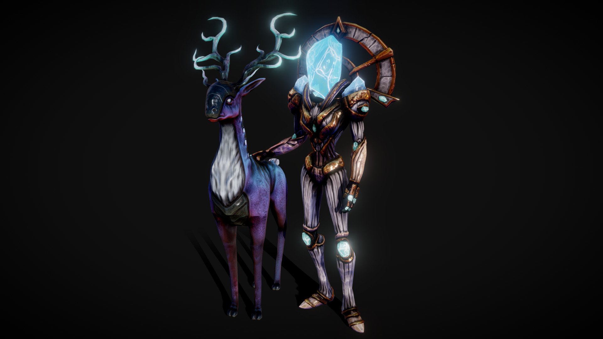 Queen Crystal Deer - 3D model by Bastien De Santis (@Bastien.De.Santis) 3d model