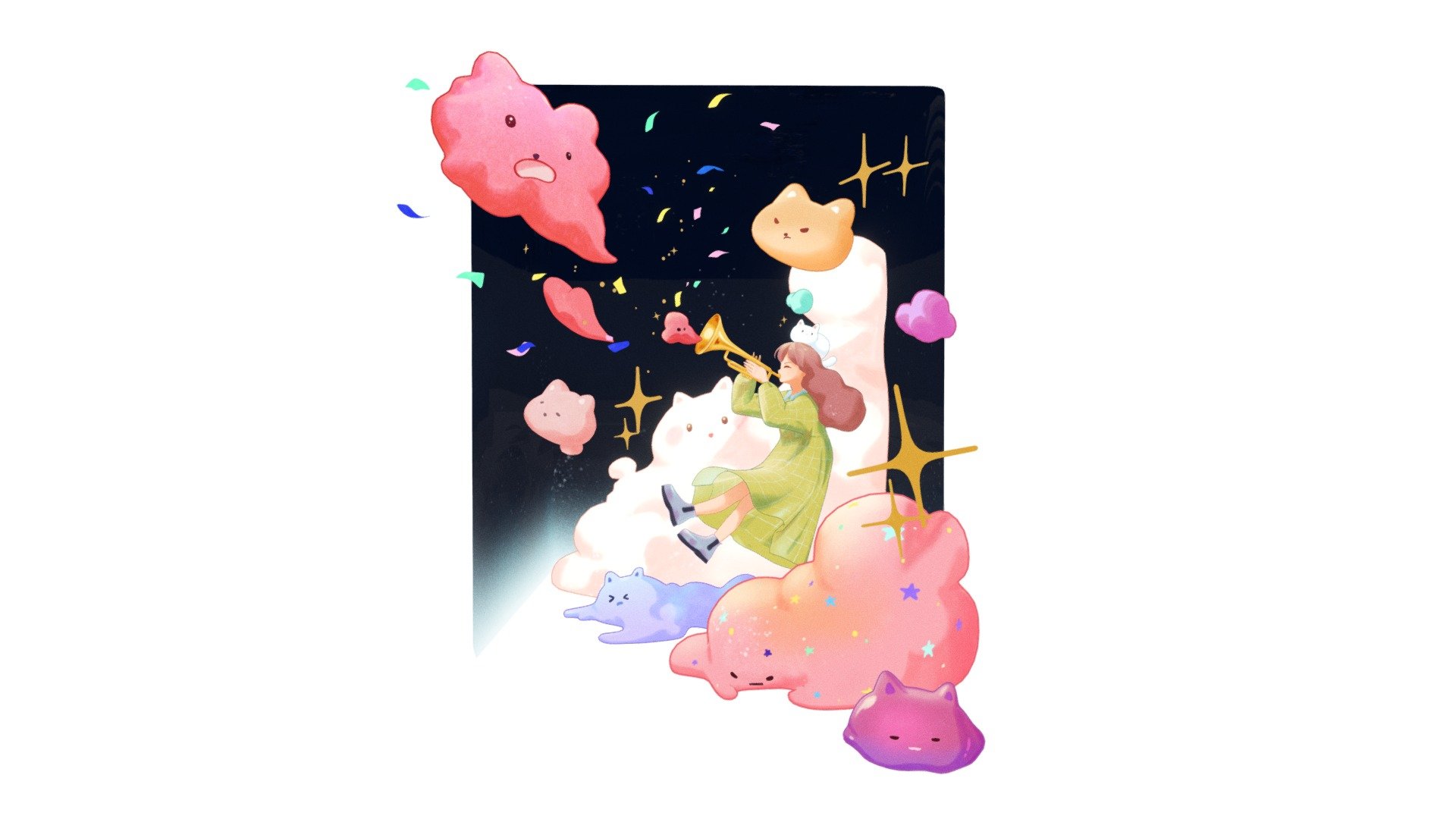 I turned one of my illustrations into 3D. 
Here is the viedo and original illustration: https://www.instagram.com/p/CqIWwxeS8nA/ - crying cloud - 3D model by Yunzhen Ho (@yunzhenho) 3d model