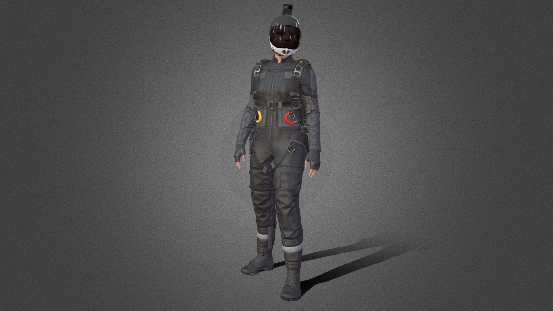 I can't write a long description due to text limits on the platform.

If you have any additional questions, write to me at nicepicturesco@gmail.com



Formats:

Blender 3.6 (rigged, based on rigify addon)

4K textures

FBX (Static mesh)

Unreal Engine 5.2 - 5.3 (rigged)



100% compatible with female Metahuman (Normal/Average body - MH Skeleton)

This is not a Metahuman’s body and face. This is our creation.

But this body has exactly the same shape as the Metahuman’s body (Normal/Average)

So you can put this Outfit on your Female Metahuman (Normal/Average)



PLAY/MODULAR

Live Link Face



Unreal Engine:

Rigged:(Yes)

Rigged: to MH skeleton:(Yes)

Morph: (No)

Animated:(No)

Cloth Simulation (yes)

Animation types (Root Motion/In-place):(No)

Number of characters: 1



Geometry Outfit LOD 0

Polys: 48,039

Tris: 93,180

Verts: 48,740
 - Woman in Skydiving Suit - Rigged - Buy Royalty Free 3D model by nicepictures 3d model