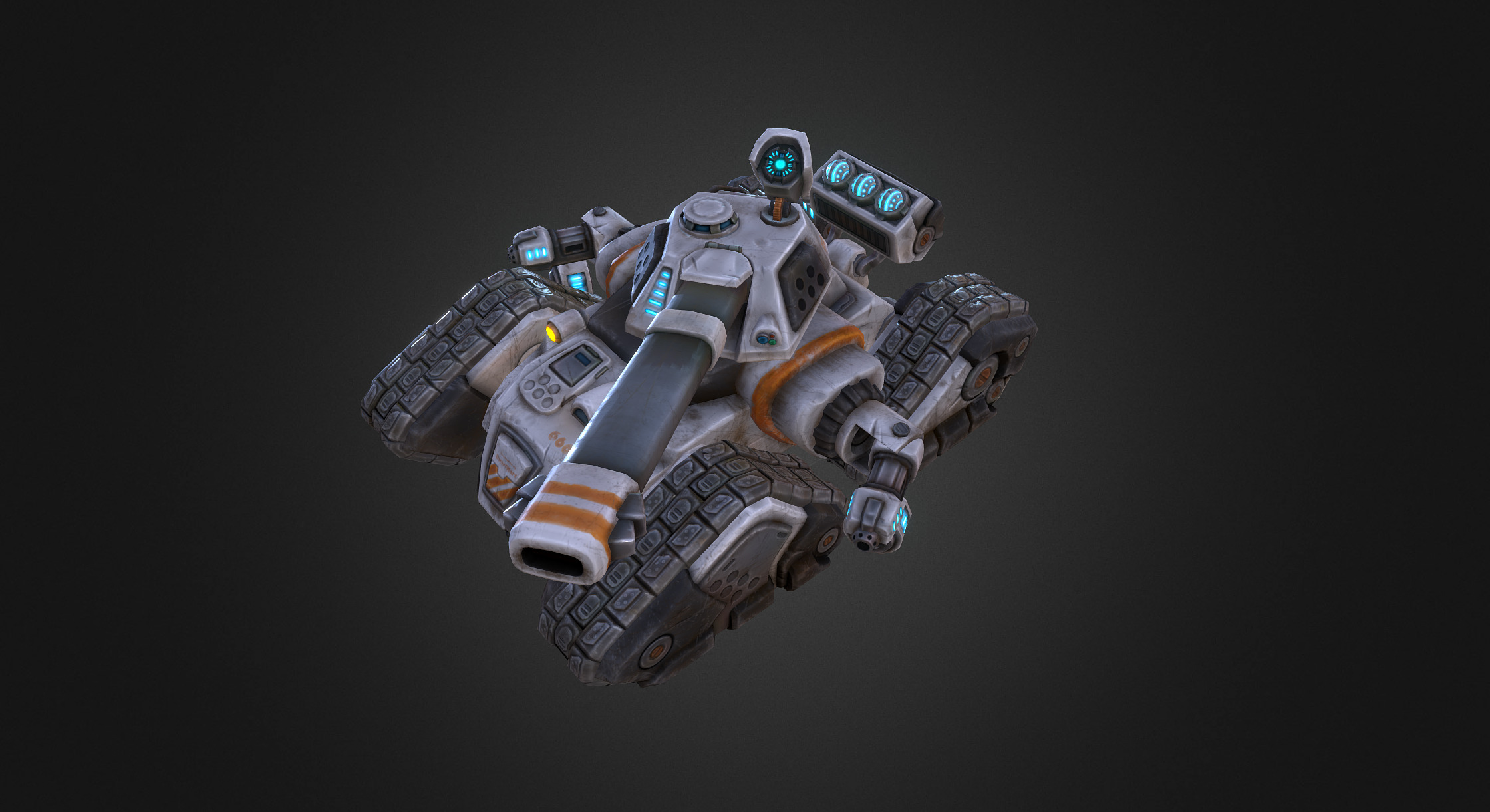 Model i made for the game Forced 2 - Scifi Tank ingame model - 3D model by Martin Prestegaard (@martinprestegaard) 3d model