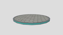 round platform platform, round, blue