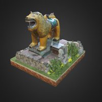 Lion Mandir manali, local, 3dsmax, 3dsmaxpublisher