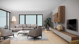 M17 Apartment VR 3D Plan flat, apartment, baked, 3ds-max, optimized, corona, interior-design, render, architecture, low-poly, interior