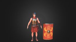 Roman Legionaire Game Character rome, ancient, warrior, medieval, legion