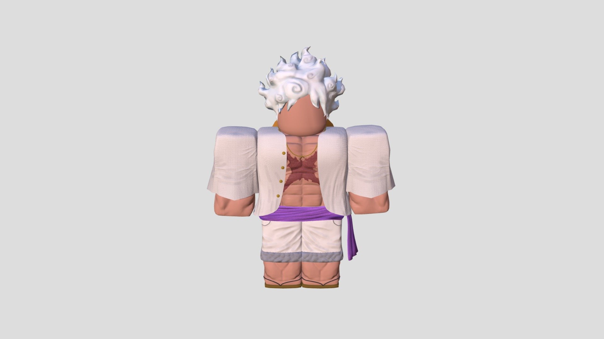 LUFFY GEAR 5 ONE PIECE roblox - LUFFY GEAR 5 ONE PIECE - 3D model by mixyra 3d model