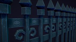 Halloween Fence fence, scary, stylised, halloween, spooky
