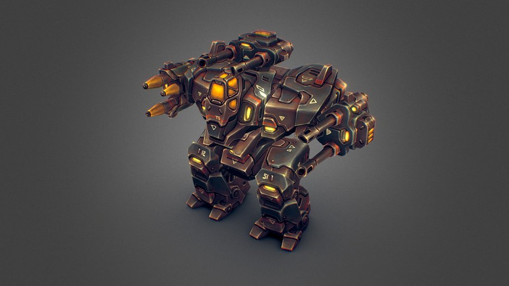 The heaviest of the Mech Constructor robots. Well, for now.) - Mech Constructor: Heavy Mech - 3D model by Slava Z. (@slava) 3d model