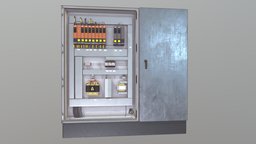 Electric Box electrical, electronic, wires, fusebox, substancepainter, substance, maya