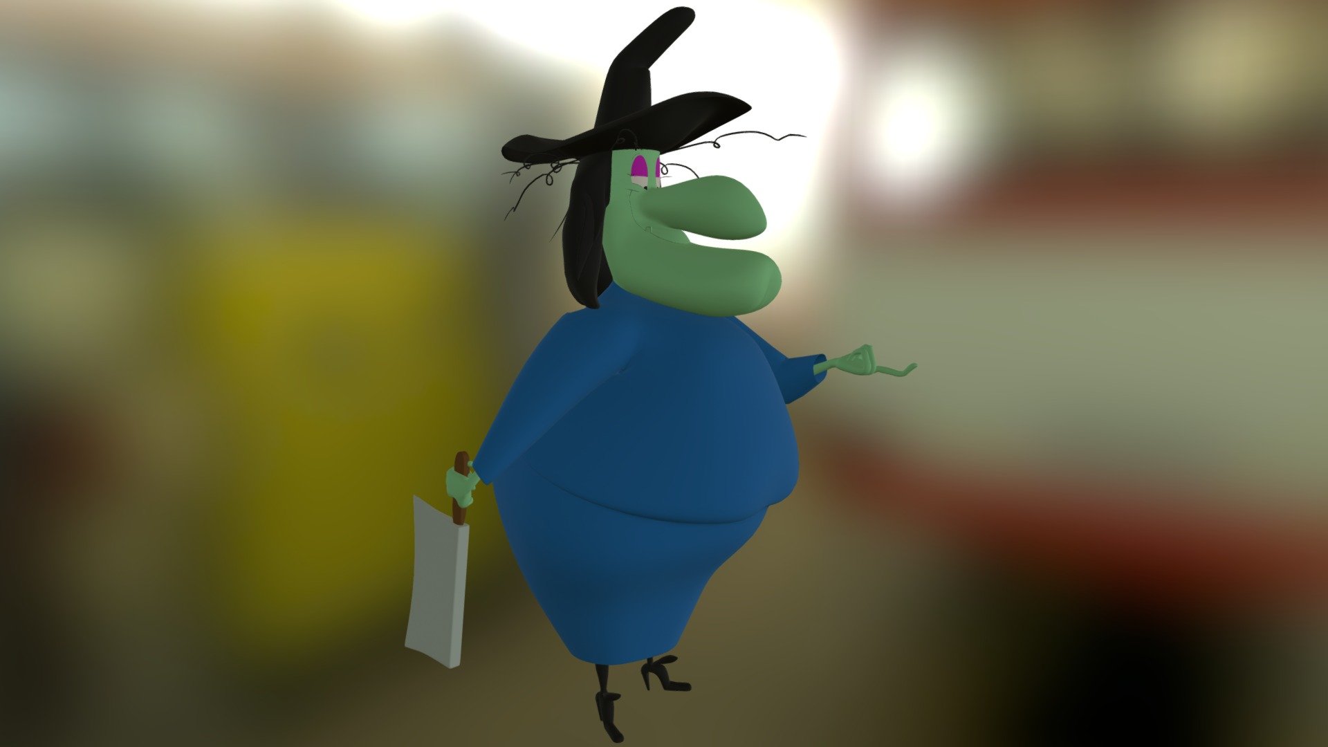 Looney tunes witch Hazel created for -link removed- - Witch Hazel - Buy Royalty Free 3D model by Buncic 3d model