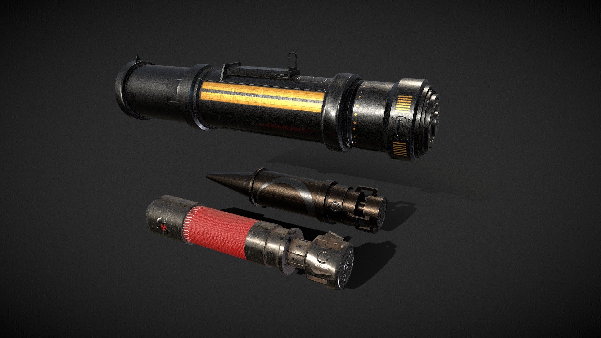 Rocket Launcher + Rockets - Rocket Launcher + Rockets - Buy Royalty Free 3D model by SnowyTrain (@SaifAlshrideh) 3d model