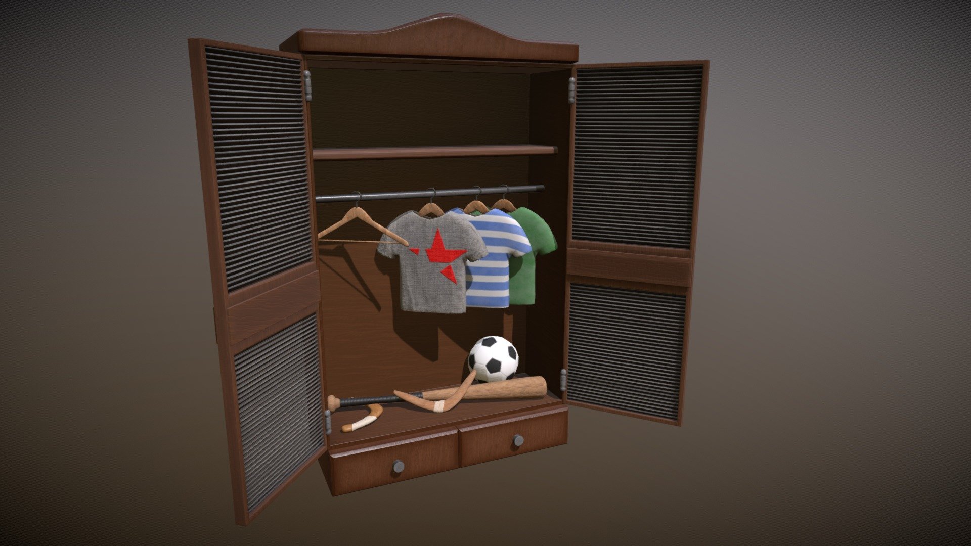 Es una guardarropa que necesitaba para un proyecto 
.
.
It's a wardrobe I needed for a project - wardrobe / guardarropa - Buy Royalty Free 3D model by Facundo.Olmedo 3d model