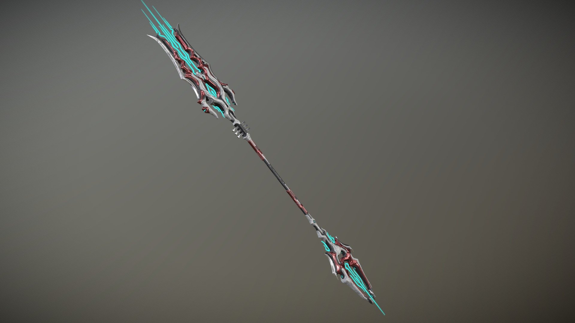A Warframe tennogen skin for Polearm weapons 3d model