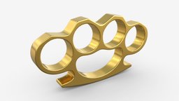 Knuckle classic arm, fight, strike, classic, danger, damage, attack, punch, metal, battle, spike, fist, violence, knuckle, weapon, 3d, pbr, street, gear, hand