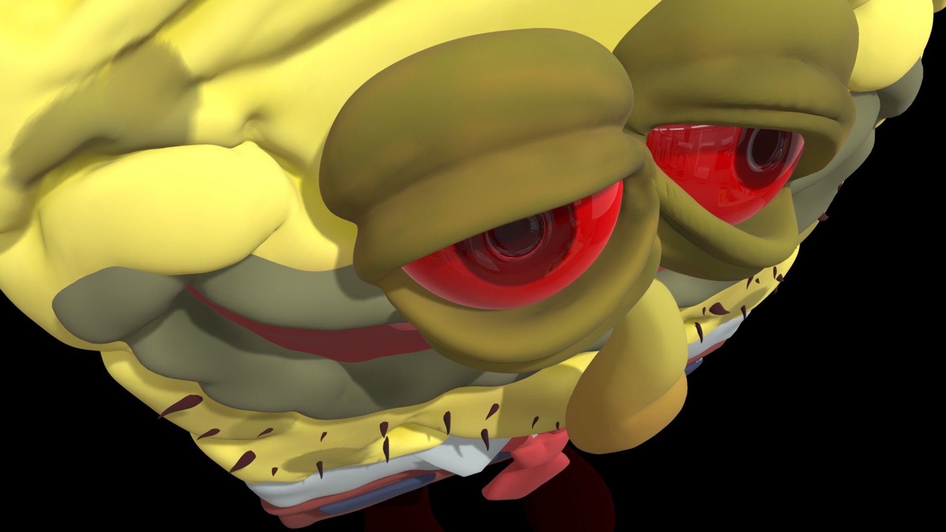Corrupted spongebob i guess - Spongebob - 3D model by mraine2200 3d model