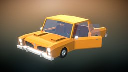 Vintage Car style, vintage, classic, maya, pbr, low, poly