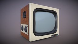 Retro TV tv, lopoly, dowloadable, substancepainter, substance, gameasset, free