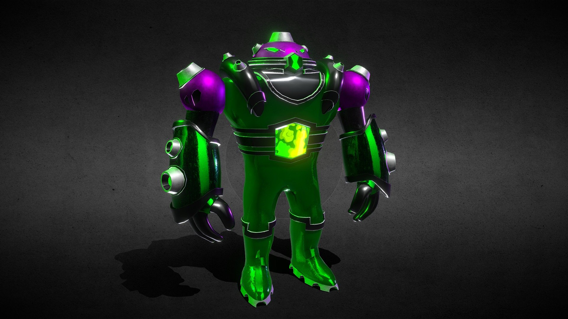 *the above model pose is only for representation ,where there is a separate rigged file with rest pose is available ,on Downloads !!!

Gutrot Alien was introduced in Ben 10 Omniverse Series,Which has a ability to mix Different Smoke Substances with in its body,,
1)4K Hand painted PBR Textures included
2)Fully Rigged
3)Game ready with mid polys
4)Use Subdivision lvl-2 for smooth mesh

3D model designed and Textured by me ,All other ben 10 models are available in my store,Dm me if you want any other custom 3d models,on instagram id- akcreationshd,email id - akcreations2k@gmail.com - Ben 10 - GUTROT - Buy Royalty Free 3D model by Ak Creations (@akcreations) 3d model