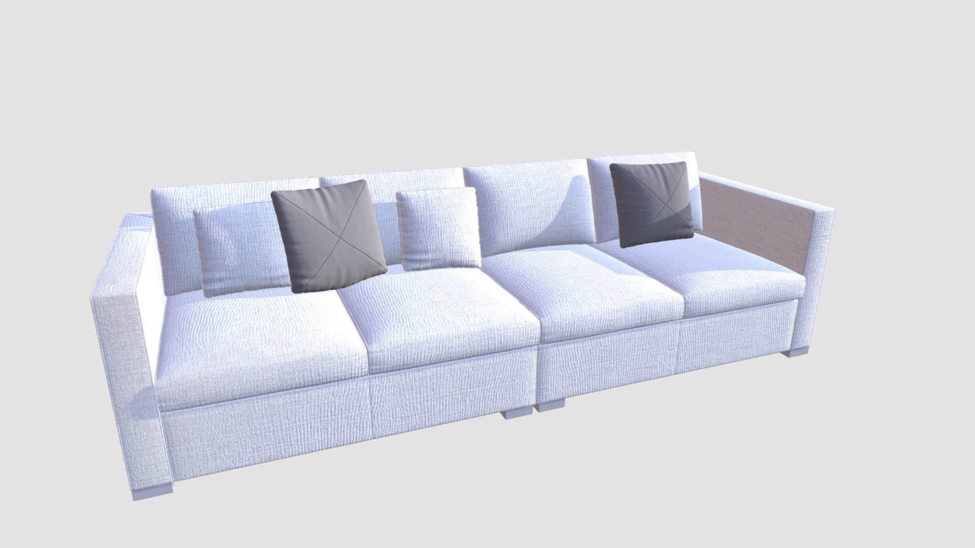 Highly detailed 3d model of sofa with all textures, shaders and materials. It is ready to use, just put it into your scene 3d model