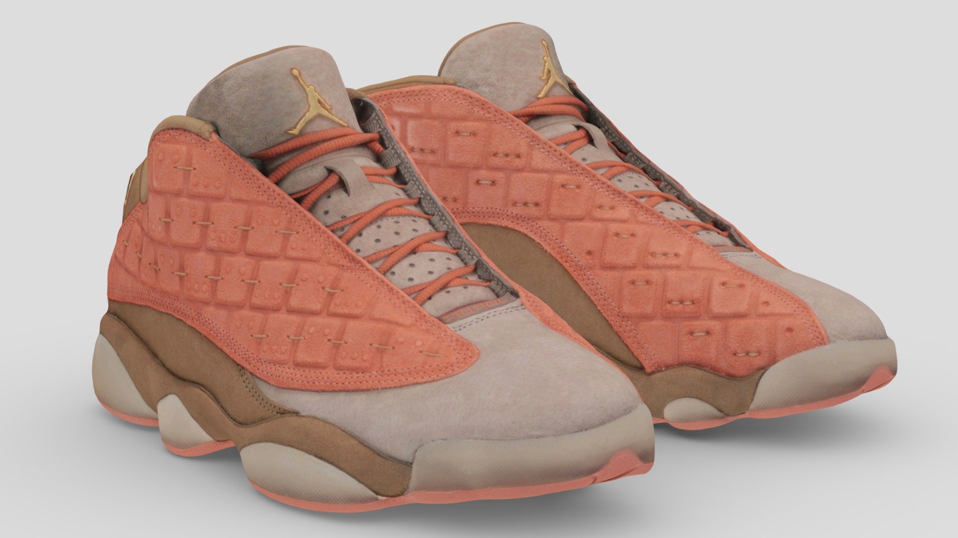 pictures is captured from maya flat light render.

A Very Detailed shoes with High-Quality .

The Mesh is unwrapped.

4096x4096 Texture Maps png

File Formats :

FBX .OBJ .stl.collada(dae).Maya2019,Texture(png format).

This is a professional scanning agency, if there are any shoes that are not included, please let me know.

Don't forget to check my other sneakers,Have a nice day：）

More products please visit：https://www.artstation.com/vincentpage/store - Nike air jordan13 clot low basketball shoes - Buy Royalty Free 3D model by Vincent Page (@vincentpage) 3d model