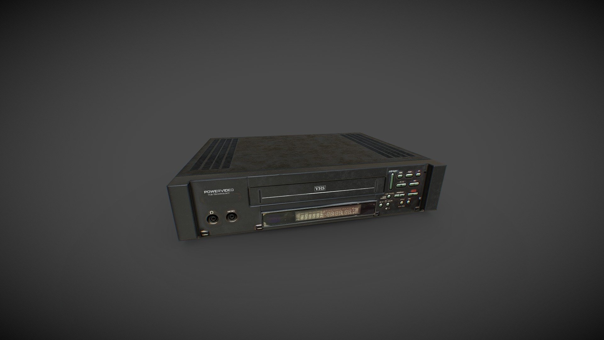 Lowpoly model was made in C4D R17! It has one 2k map including ( Albedo, BaseColor, Occlusion, Specular ,Glossiness,Metallic,Roughness,Maskmap,Emissions and Normal ) in png format. Pivot point is aligned . It has detailed texture map and could also be used for some medium close-up shots,scenes ,renders and games. Textures are in zip file.

There are six different emissions maps! The door is separated object and could be animated if needed.

Object has 2 LOD stages in fbx format

LOD0: 448 tris

LOD1: 164 tris - Old VCR - Buy Royalty Free 3D model by Salex 3d model