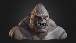 Ogre orc, blizzard, ogre, worldofwarcraft, substancepainter, substance, bust