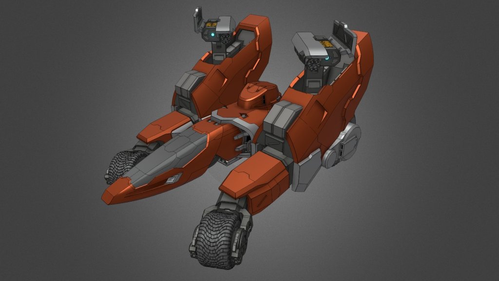 Unit 1 of the combiner robot I made. Small and agile, it's meant for hit and run attacks. Forms the head, shoulders, and biceps 3d model