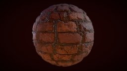 Brick wall material brick, textures, materials, bricks, brickwall, substance-designer, substancedesigner, physically-based-rendering, architecture, texture, pbr, material, wall
