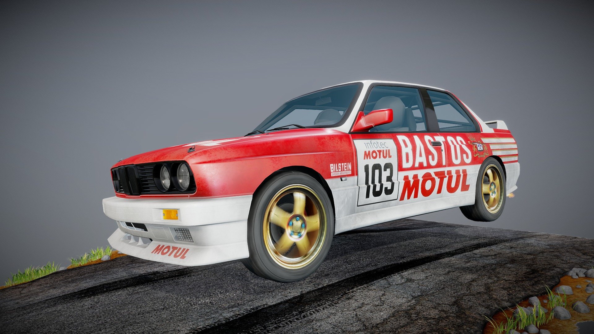 BMW M3 E30 rally car - 3D model by Veaceslav Condraciuc (@FLED) 3d model