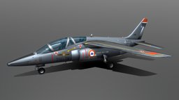 AlphaJet sky, french, fighter, reactor, grey, double, pilot, training, air-force, alphajet, plane