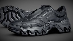 Rombaut Black Boccaccio ii shoe, leather, shoes, 4k, vegan, photogrammetry, asset, pbr, scan, shop, black, gameready, rombaut, boccaccio, rombautshoe