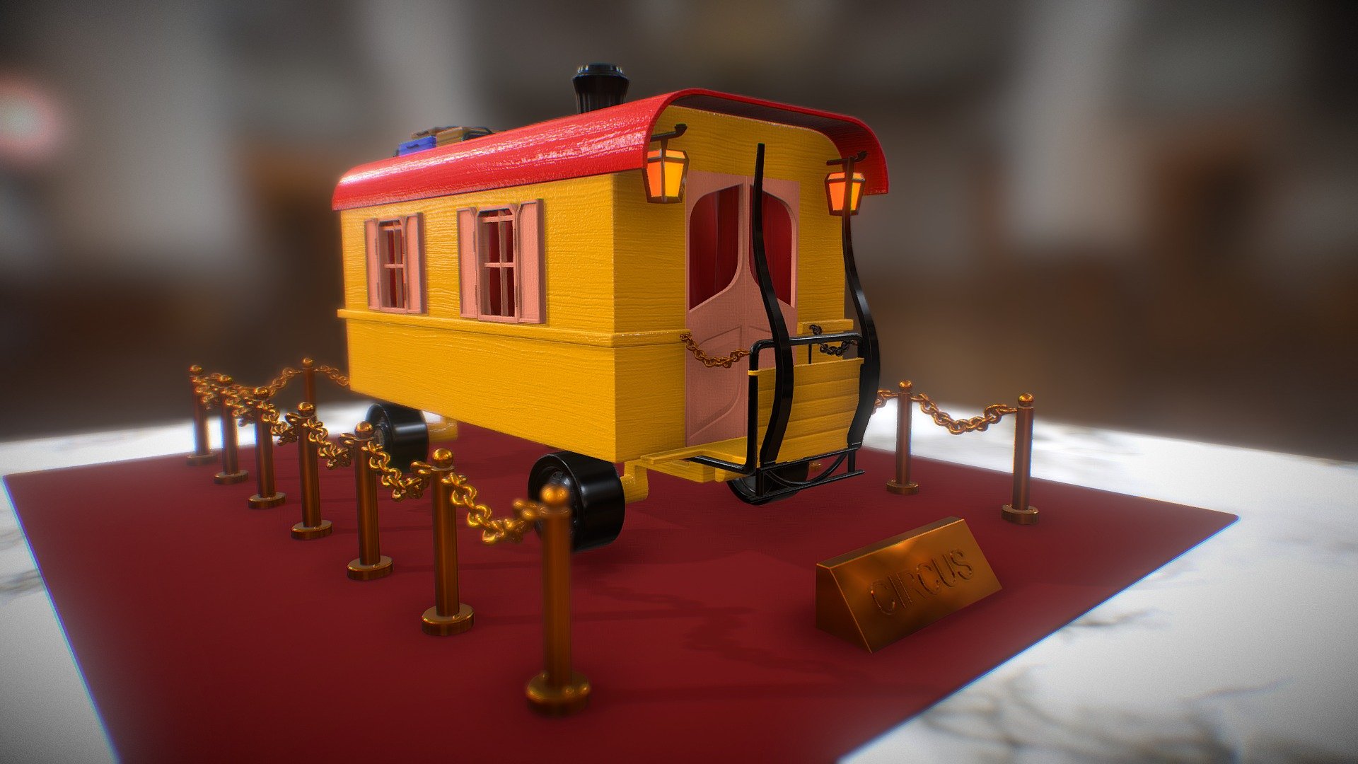 Toy circus vagon - 3D model by Cherednikov 3d model