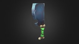 Butcher Knife paint, 3dcoat, butcher, weapon, knife, texture, blender3d, low, poly, zbrush, hand