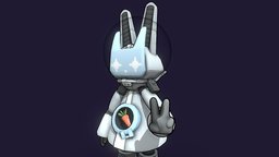 Space Bunny bunny, astronaut, cartoon, robot, space