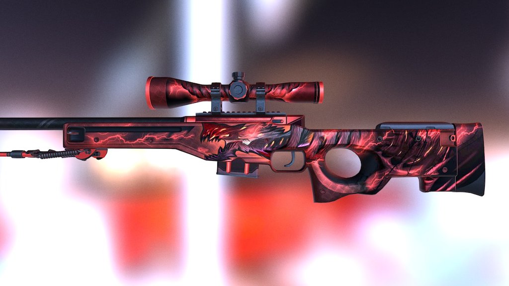 Link Workshop : http://steamcommunity.com/sharedfiles/filedetails/?id=873598402 - AWP | Demon - 3D model by nextgenz 3d model