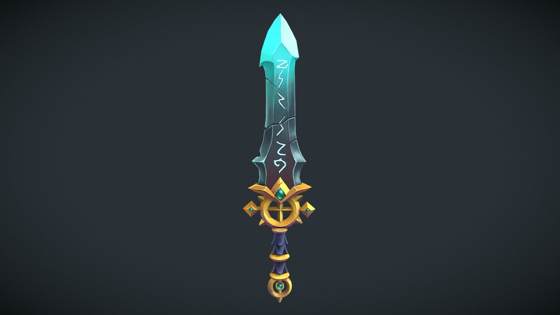 Hand-painted magic Sword - Hand-painted magic Sword - Buy Royalty Free 3D model by Marina Markova (@marinkaa) 3d model