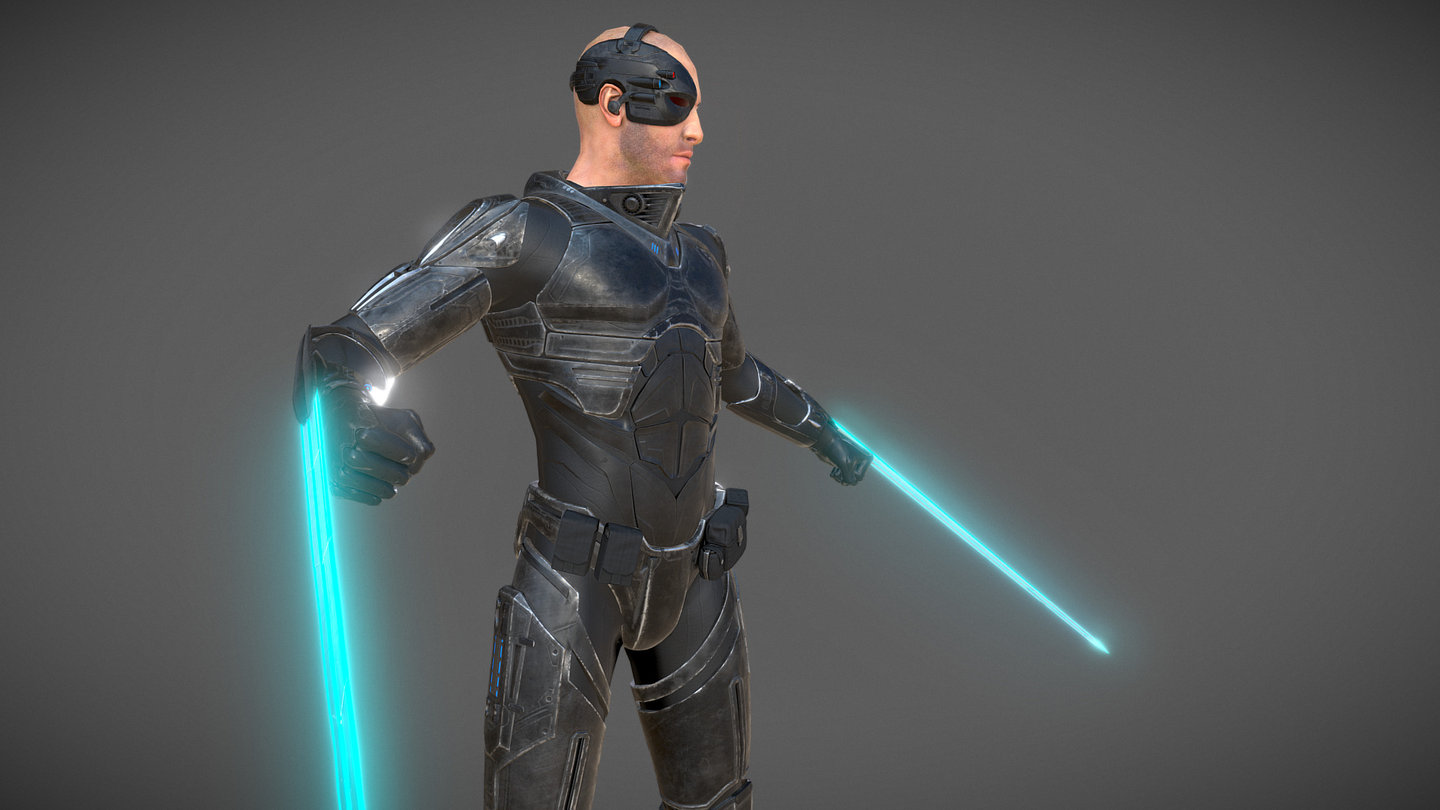 Main Character for the indy game, Revolution Earth.
Highly skilled mercenary working on the side of the Earth Liberation Front (E.L.F.)
All work done in Maya, Zbrush, Substance Painter and Designer, Photoshop, xNormal 3d model