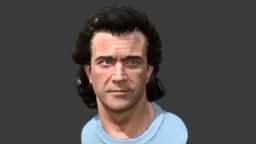 Mel Gibson (Bird on a Wire) melee, gibson, mel-gibson, 3d, zbrush, digital, sketchfab