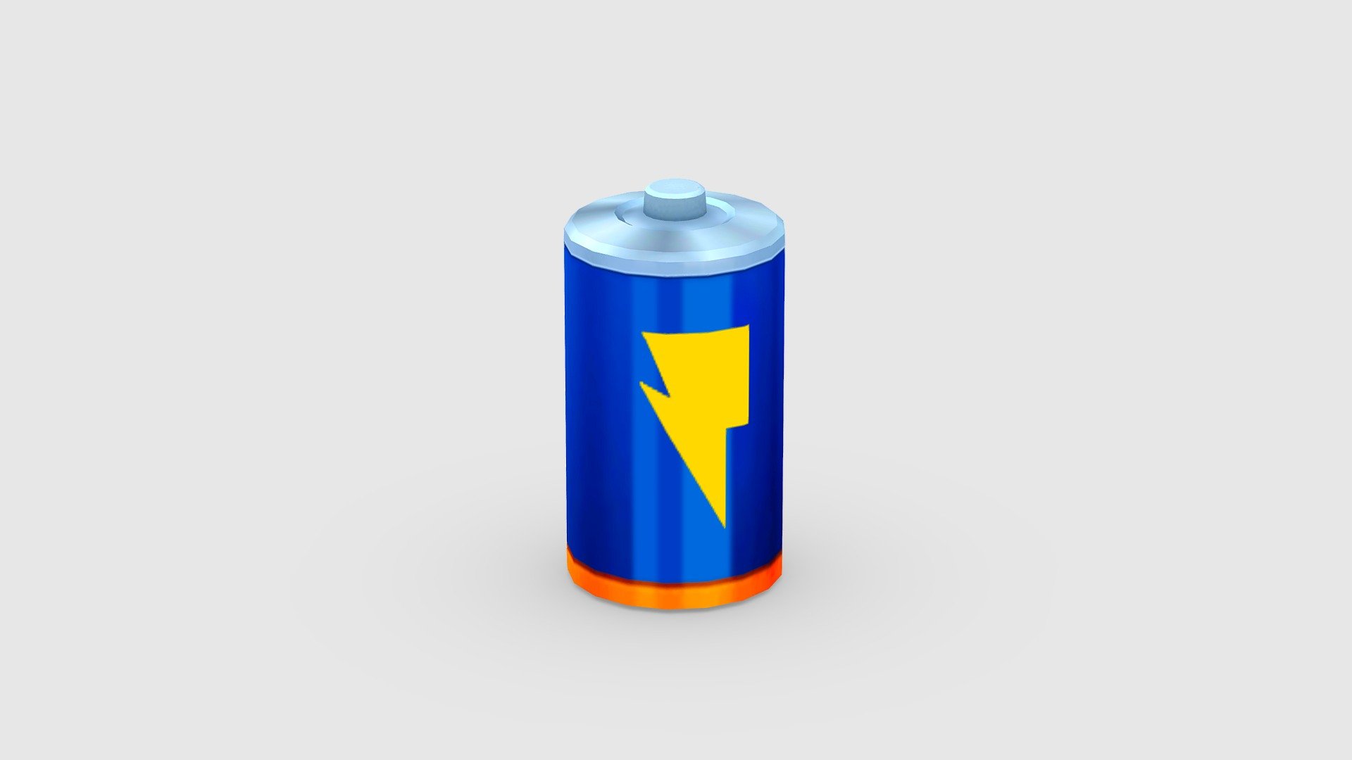 Cartoon battery Low-poly 3D model - Cartoon battery - 3D model by ler_cartoon (@lerrrrr) 3d model