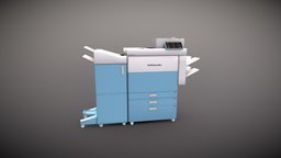 Copy Machine gadget, electronic, electronics, copy, machine, substancepainter, substance, 3dmodel, blue