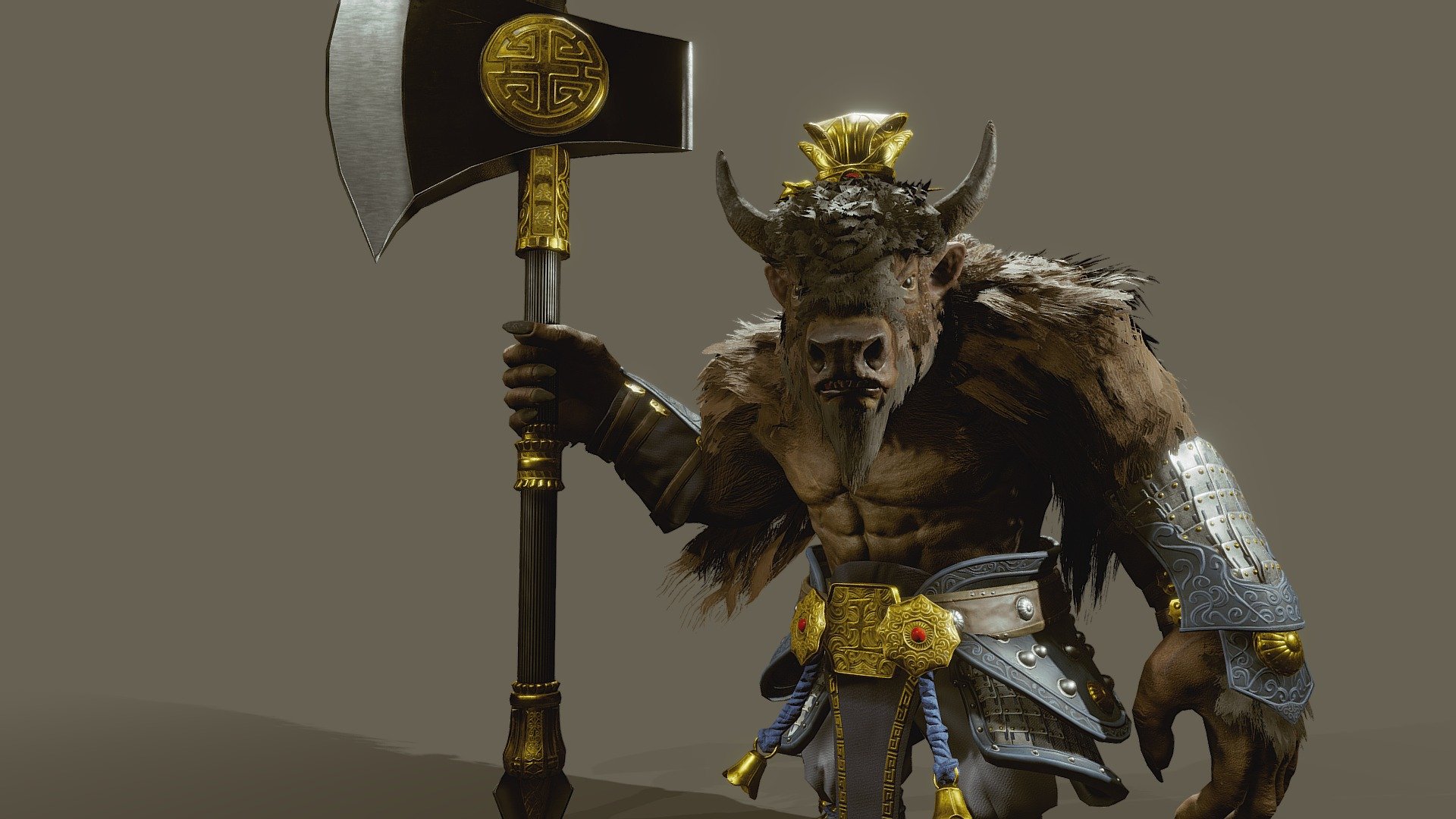 Compatible with Unreal Engine4/5 and Unity3d

This model uses epic skeleton whic is compatible with unity3d humanoid skeleton for easier animation retargetting.

Included animations :




3 Idle

2 movements transition

2 walking

2 running

2 jumping

2 evading

2 blocking attack

2 dead

2 knockback

1 taunting

2 attacking stance

8 attack

Animations Preview

Download the Demo Files Here - Bull Emperor - Buy Royalty Free 3D model by willpowaproject 3d model