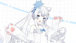 먀코 Myako humanoid, vr, ar, commission, livestream, motioncapture, vtuber, unity, blender, rigged, noai