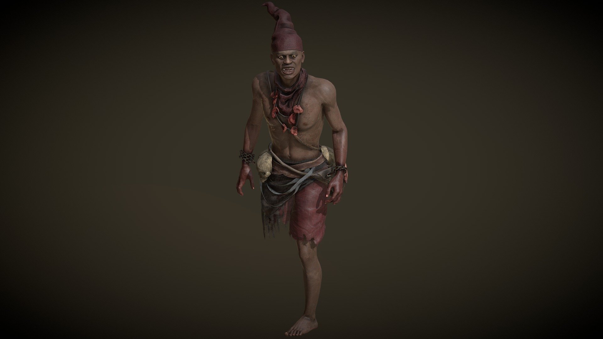 Saci-pererê

Saci-pererê is one of the best known legends of Brazilian folklore. 
This model is a macabre version of it 3d model