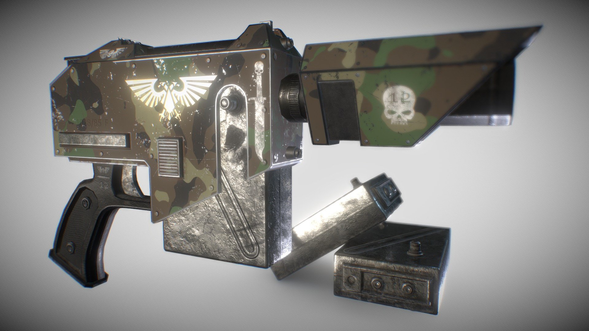 Heavy Laspistol Warhammer 40k - Heavy Laspistol - 3D model by sta3d40 3d model