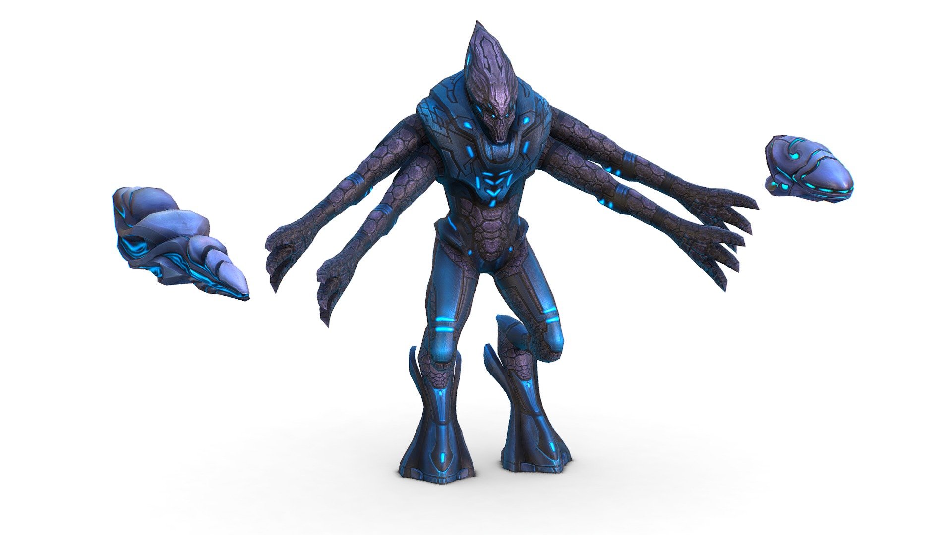 Low Poly Alien Cyborg  Trooper Soldier UFO  - 1024x1024 color texture, 3dsMax file included - Low Poly Alien Cyborg  Trooper Soldier UFO - Buy Royalty Free 3D model by Oleg Shuldiakov (@olegshuldiakov) 3d model